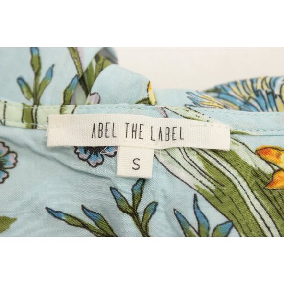 Abel The Label Midi Dress Small Blue Floral V Neck Fairy Romantic Cottagecore - Picture 7 of 10